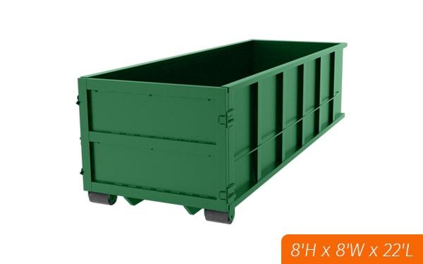 our 40-yard dumpsters can typically handle up to 5 tons of weight